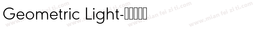 Geometric Light字体转换
